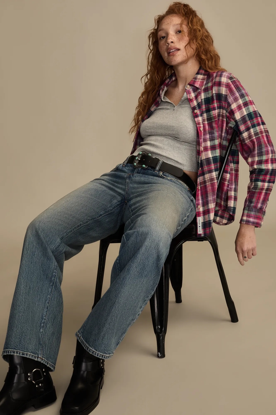 CLYDE PLAID BOYFRIEND BUTTONDOWN SHIRT, image 6
