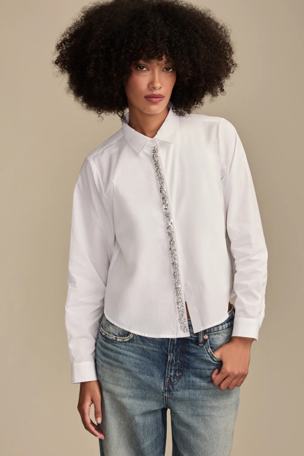 BEJEWELED BUTTON UP SHIRT, image 1