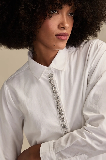BEJEWELED BUTTON UP SHIRT, image 2