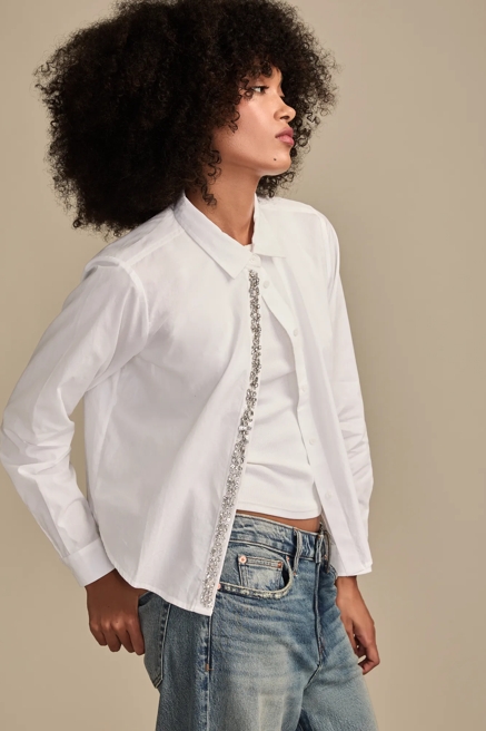 BEJEWELED BUTTON UP SHIRT, image 4