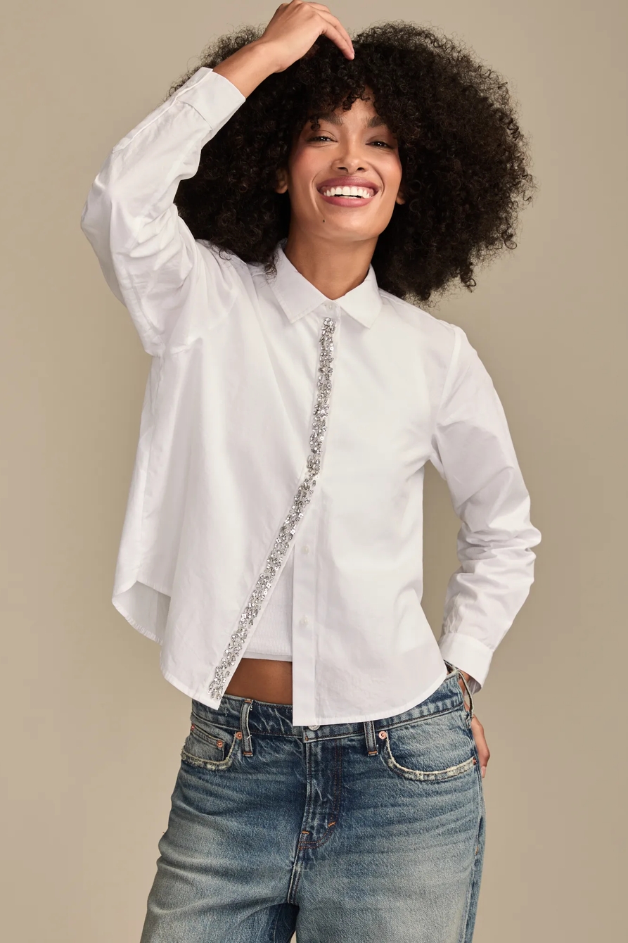 BEJEWELED BUTTON UP SHIRT, image 5