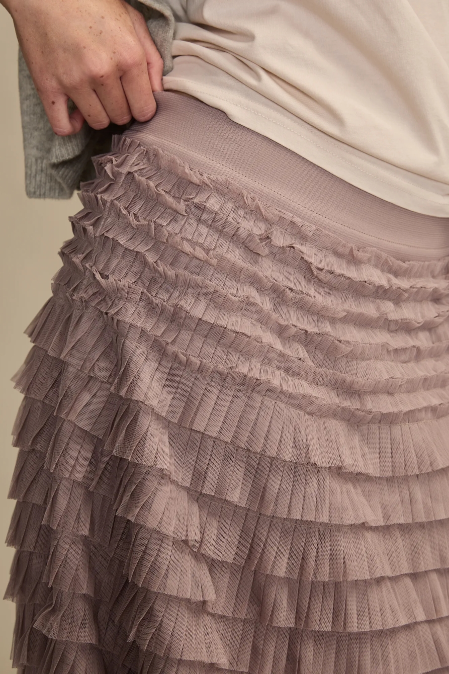 TULLE RUFFLE MAXI SKIRT, image 5