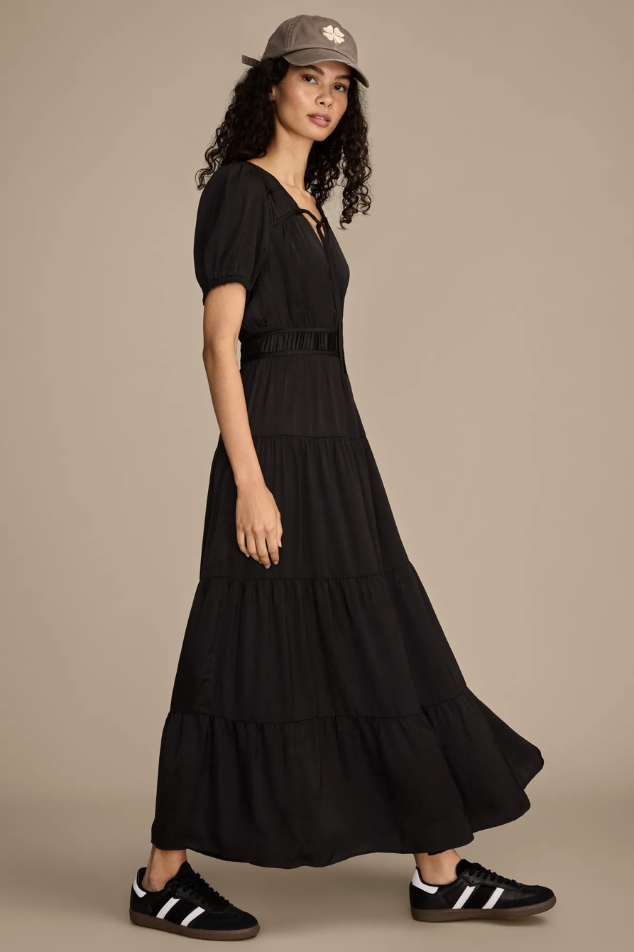 CRINKLE SATIN MIDI DRESS, image 3