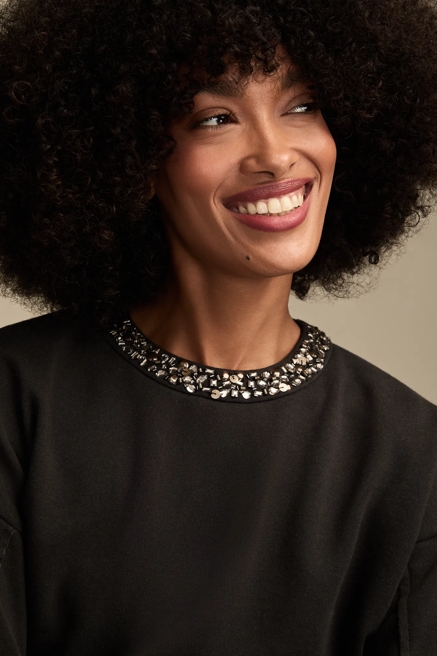 JEWELLED CREW NECK SWEATSHIRT, image 2