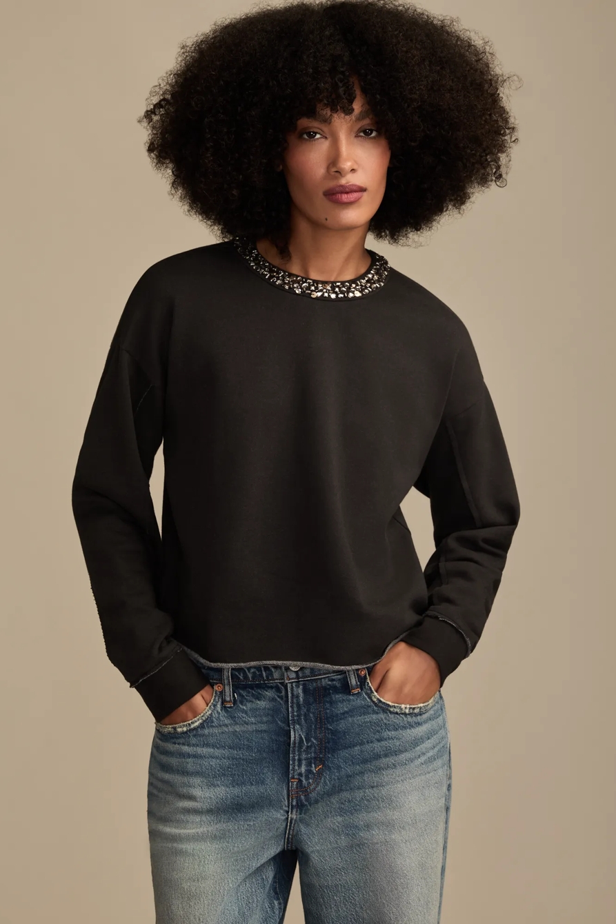 JEWELLED CREW NECK SWEATSHIRT, image 5