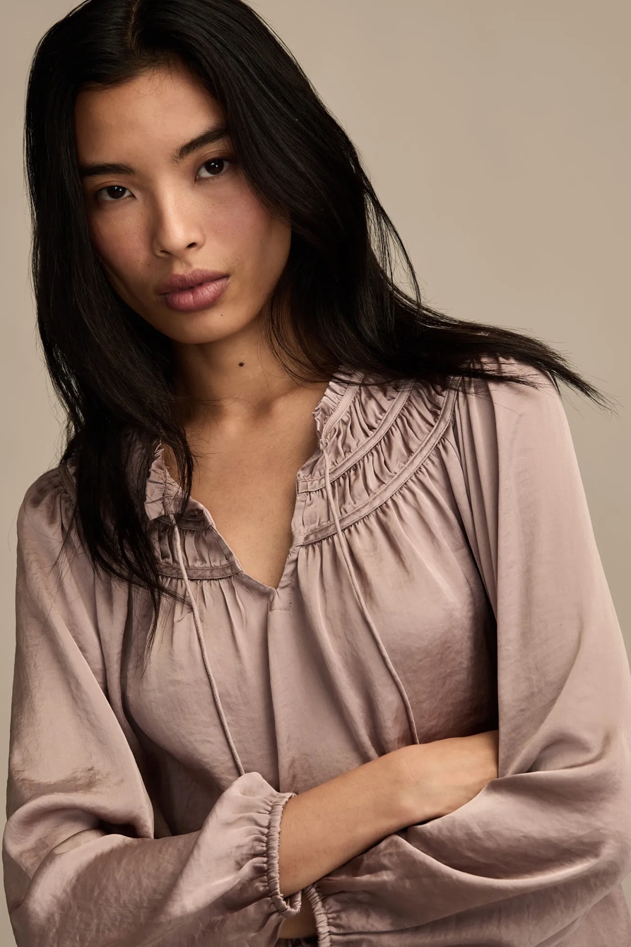 RUCHED PEASANT TOP, image 2