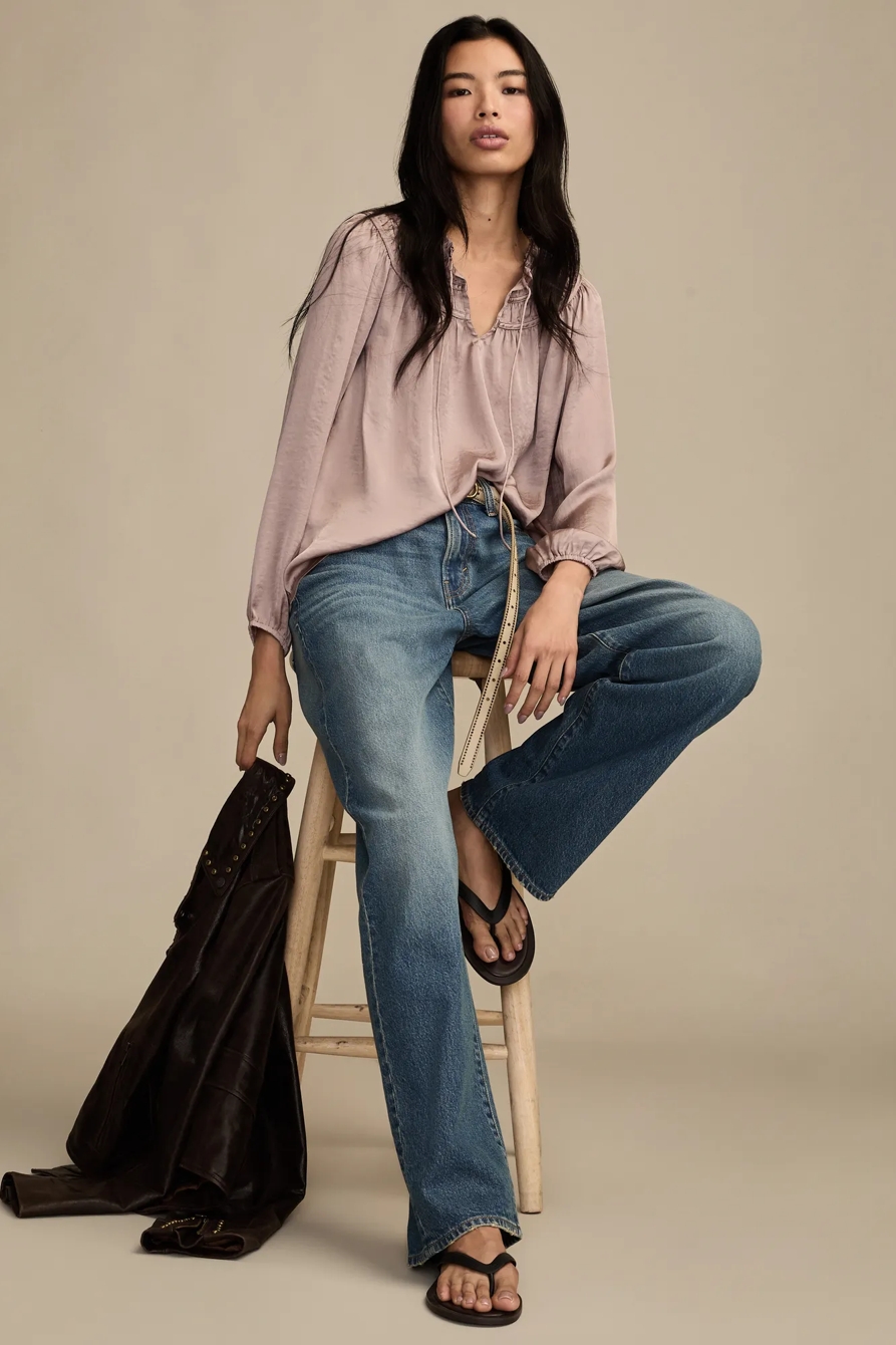 RUCHED PEASANT TOP, image 5
