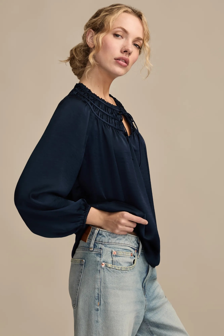 RUCHED PEASANT TOP, image 4