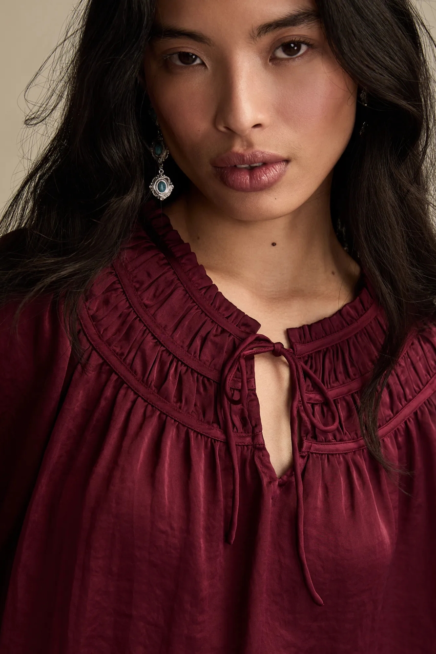 RUCHED PEASANT TOP, image 2