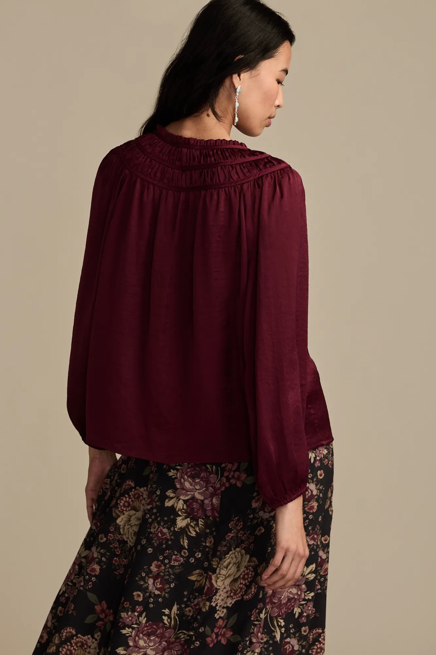 RUCHED PEASANT TOP, image 3