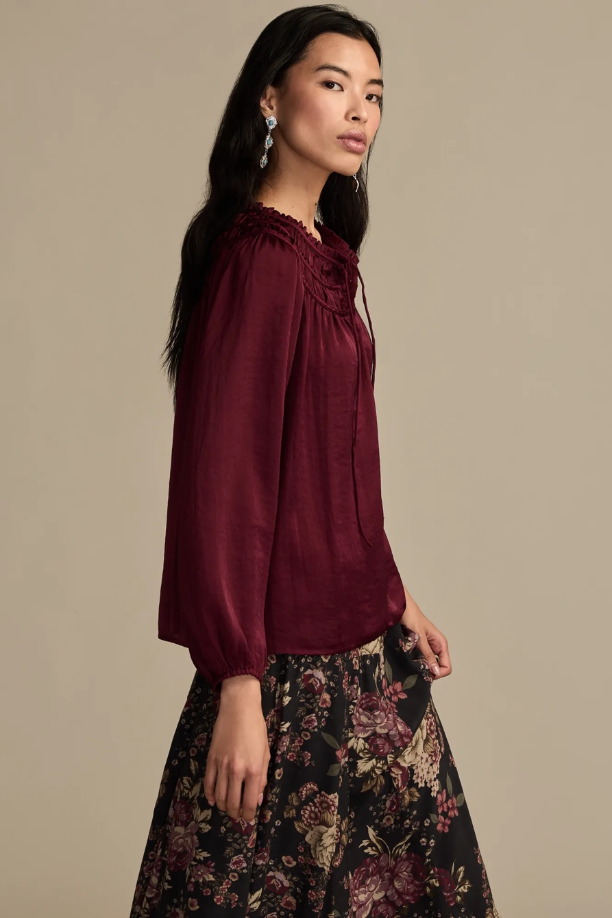 RUCHED PEASANT TOP, image 4