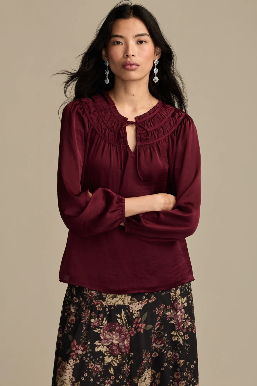 RUCHED PEASANT TOP, image 5