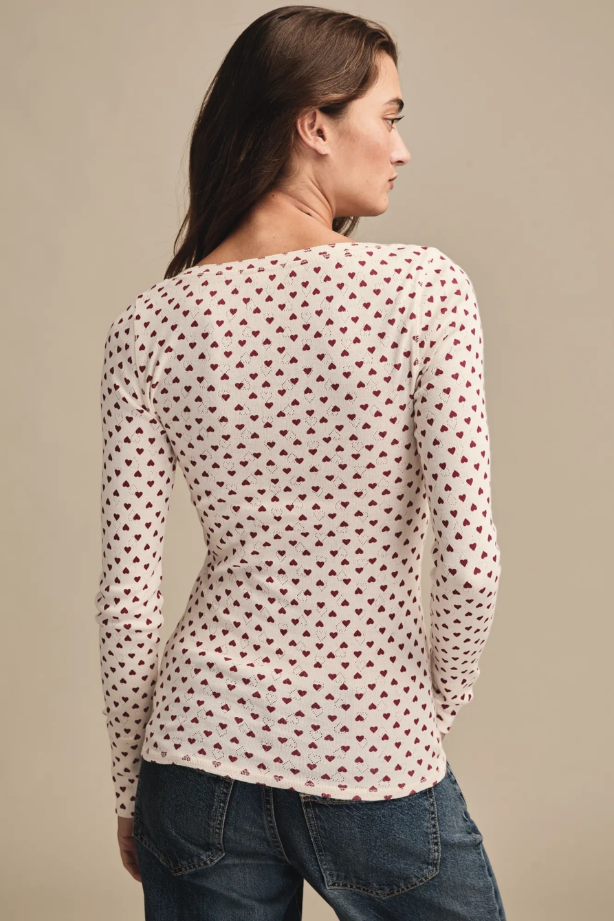 VALENTINE POINTELLE TRIM RIB HENLEY, image 3