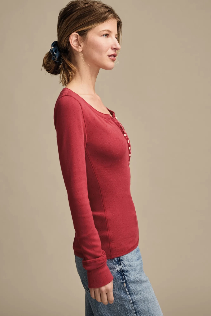 VALENTINE POINTELLE TRIM RIB HENLEY, image 4