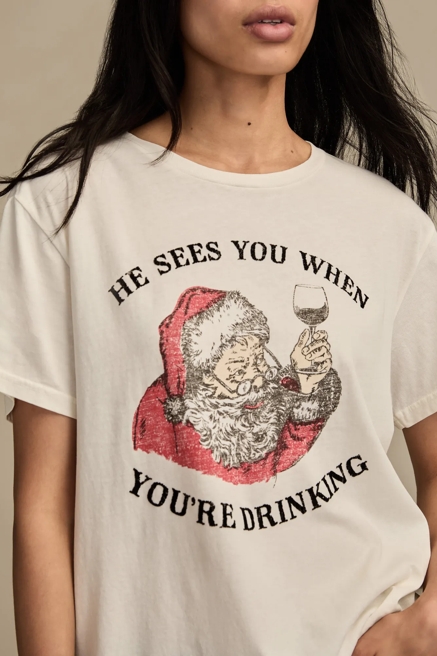 HE SEES YOU WHEN YOU'RE DRINKING CLASSIC CREW, image 2