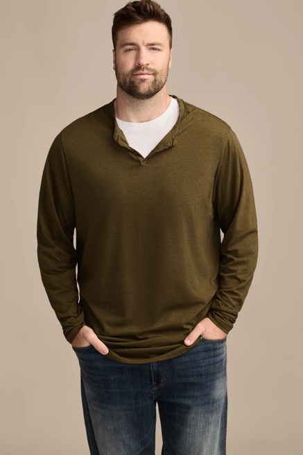 BIG & TALL VENICE BURNOUT LONG SLEEVE TEE, image 1