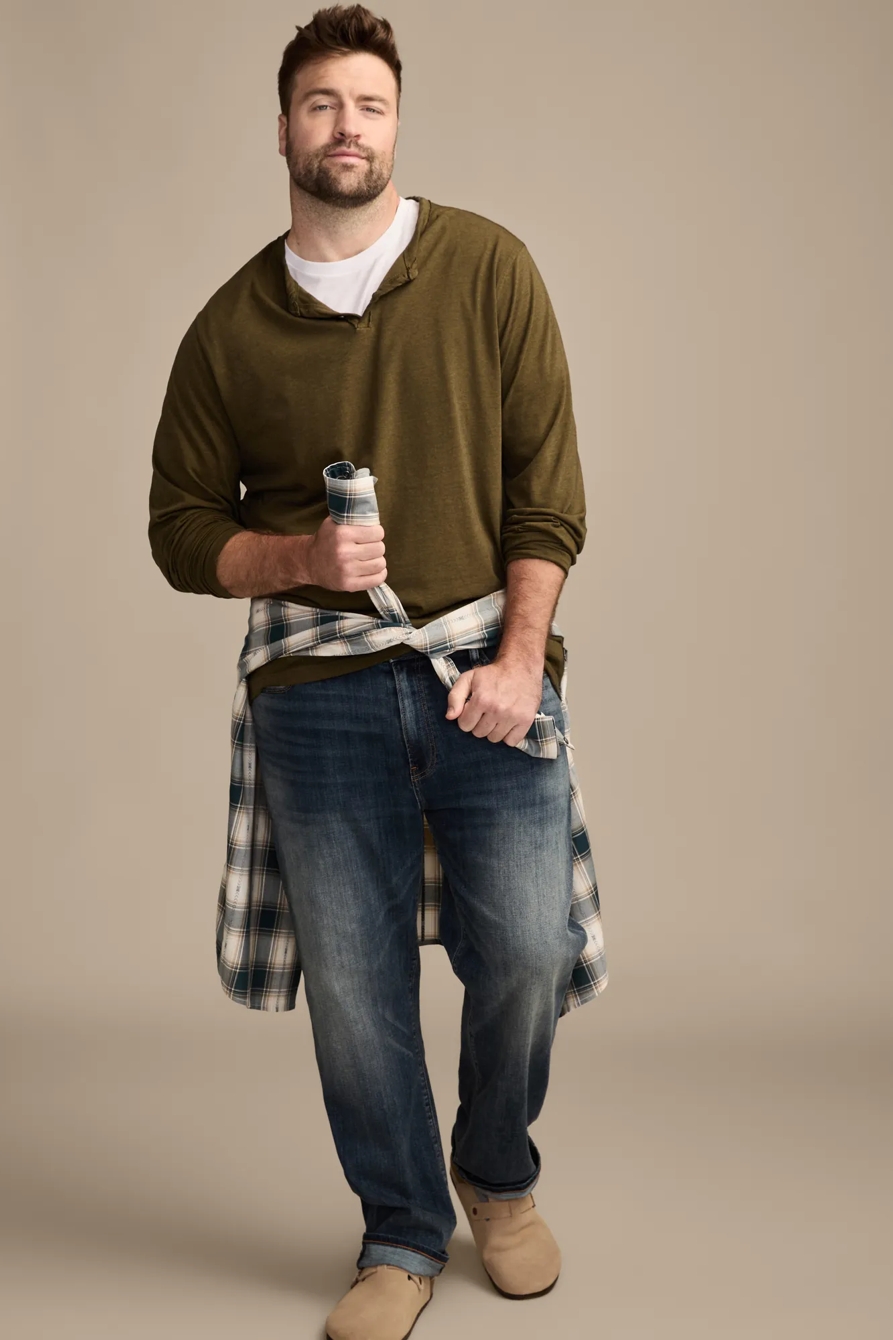 BIG & TALL VENICE BURNOUT LONG SLEEVE TEE, image 5