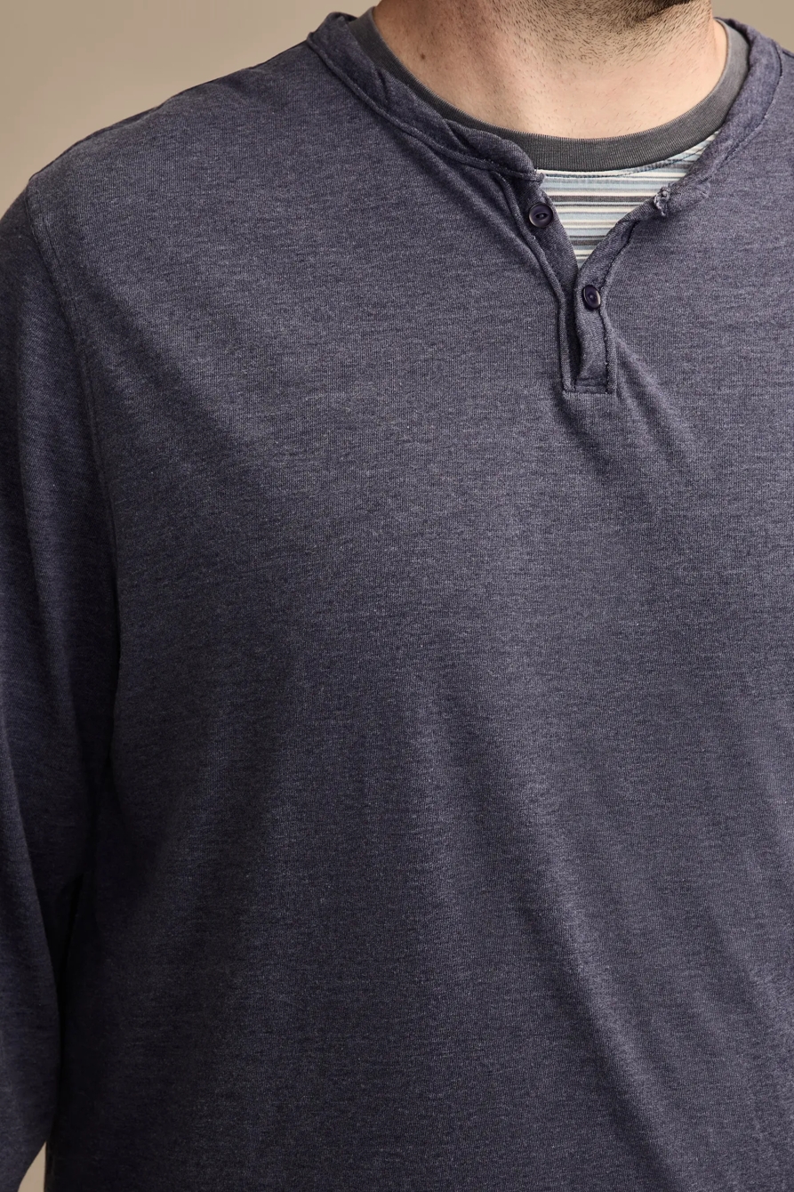 BIG AND TALL VENICE BURNOUT LONG SLEEVE TEE, image 2