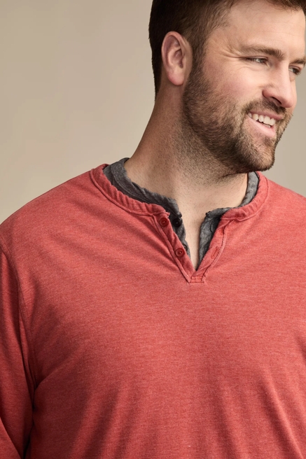 BIG & TALL VENICE BURNOUT LONG SLEEVE TEE, image 2