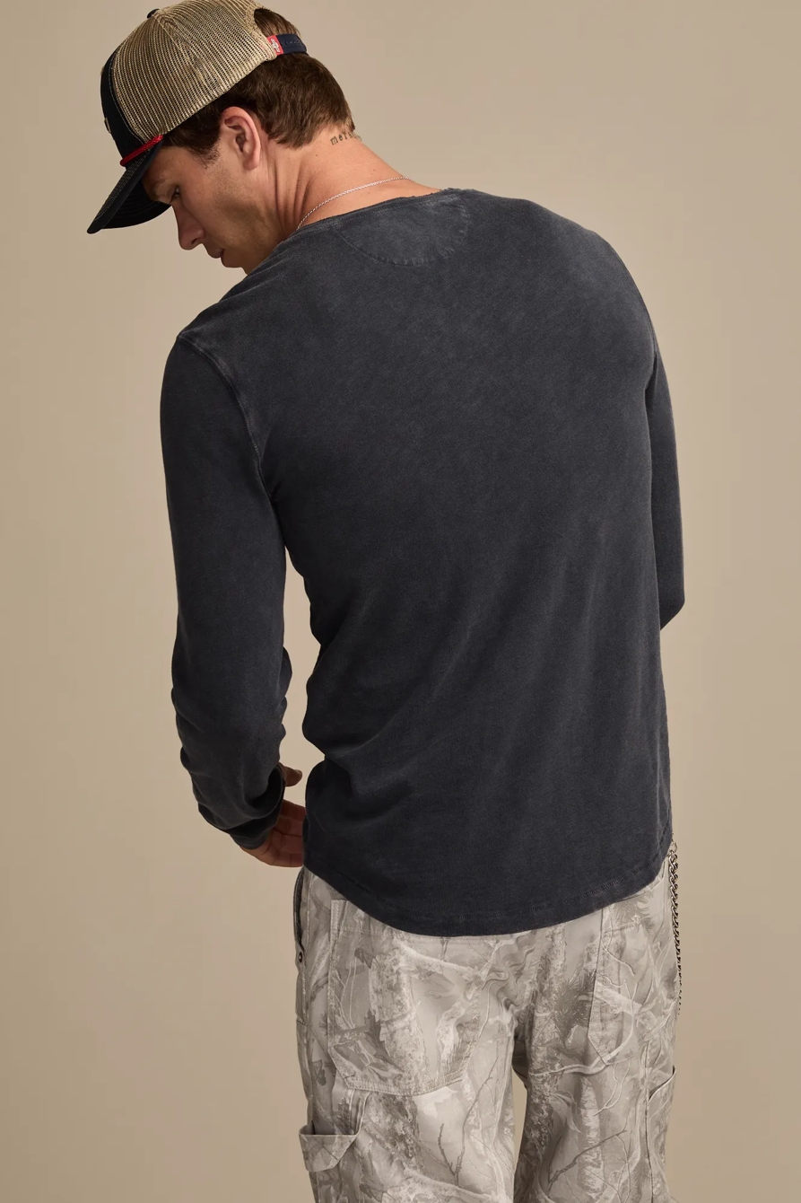 LONG SLEEVE WEEKEND SLUB HENLEY, image 3