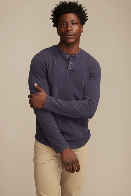 LONG SLEEVE WEEKEND SLUB HENLEY, image 1