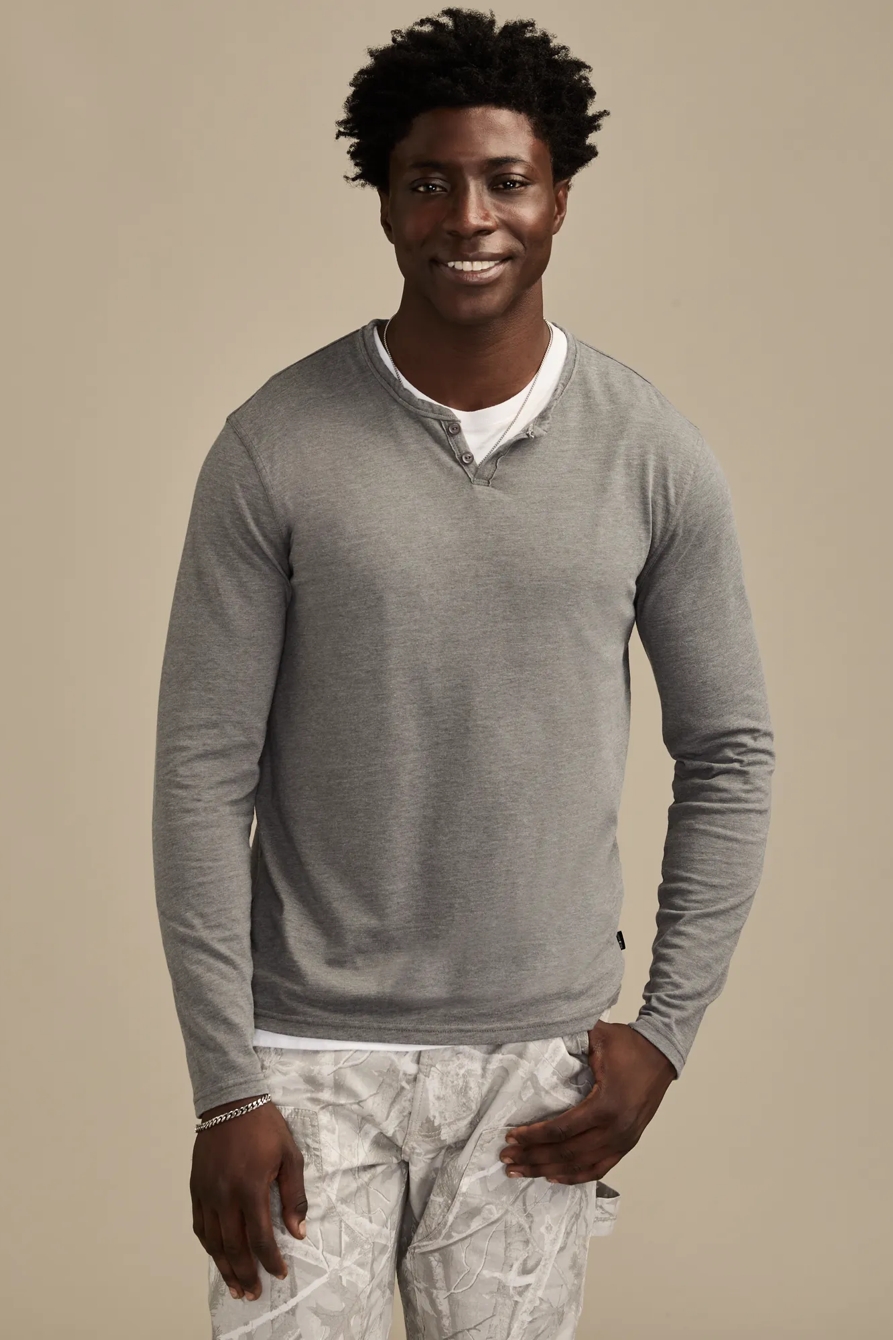 VENICE BURNOUT NOTCH NECK LONG SLEEVE, image 2