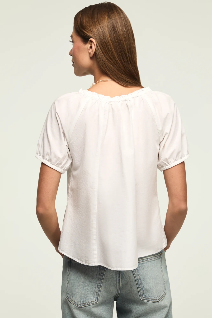 SHORT SLEEVE TIE NECK BLOUSE, image 3