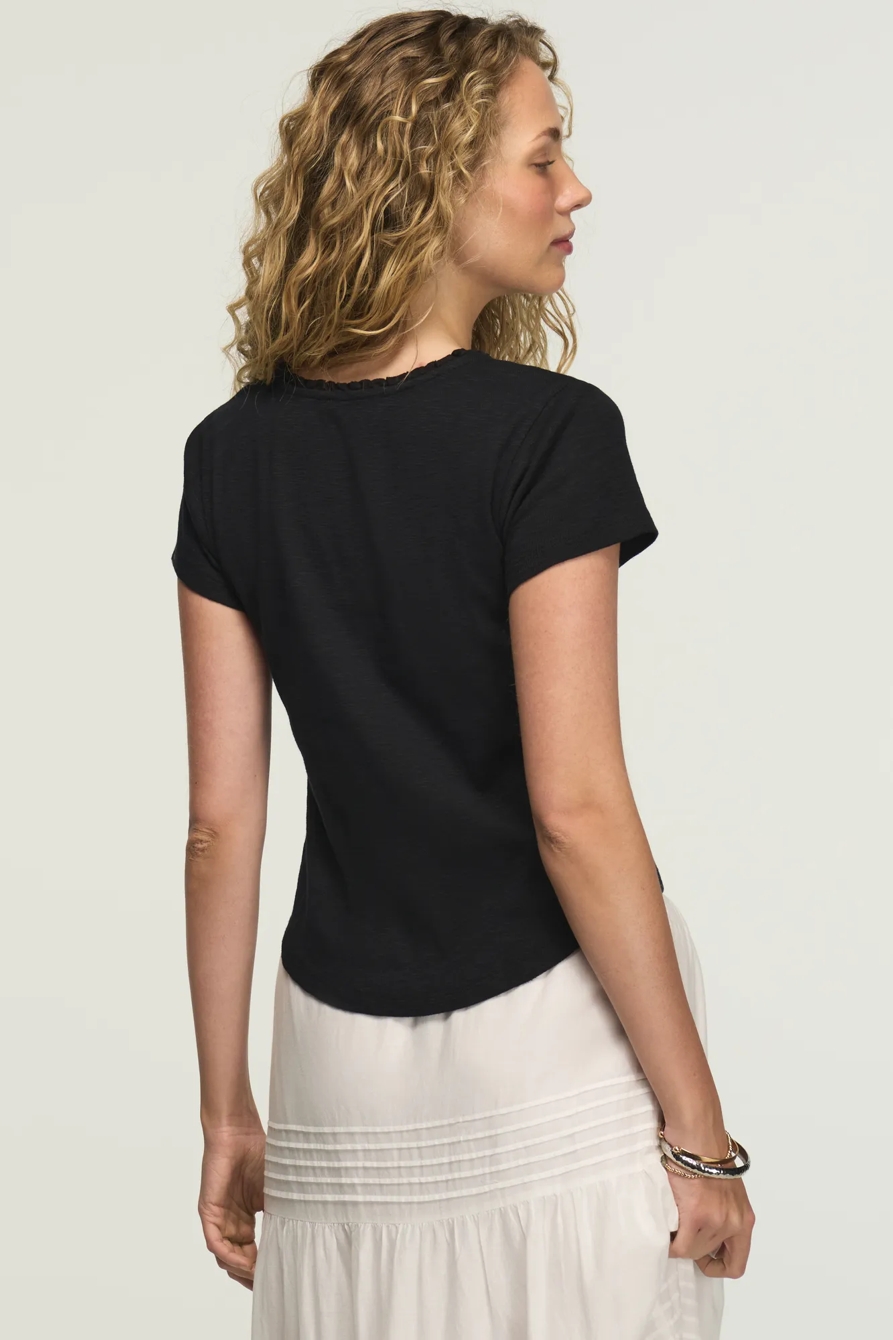 EMBROIDERED YOKE HENLEY TEE, image 5