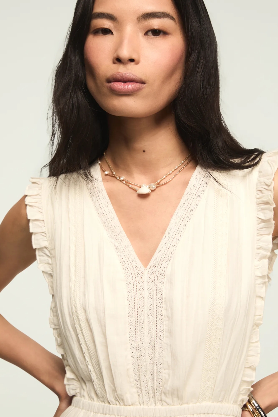 LACE TRIM TIERED MIDI DRESS, image 2