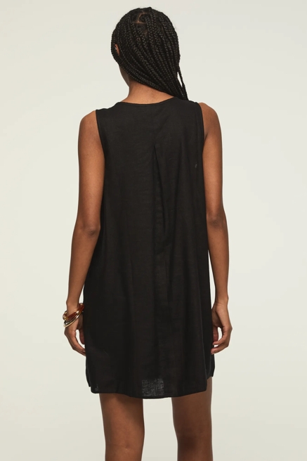 PLEATED TIE NECK MINI DRESS, image 3