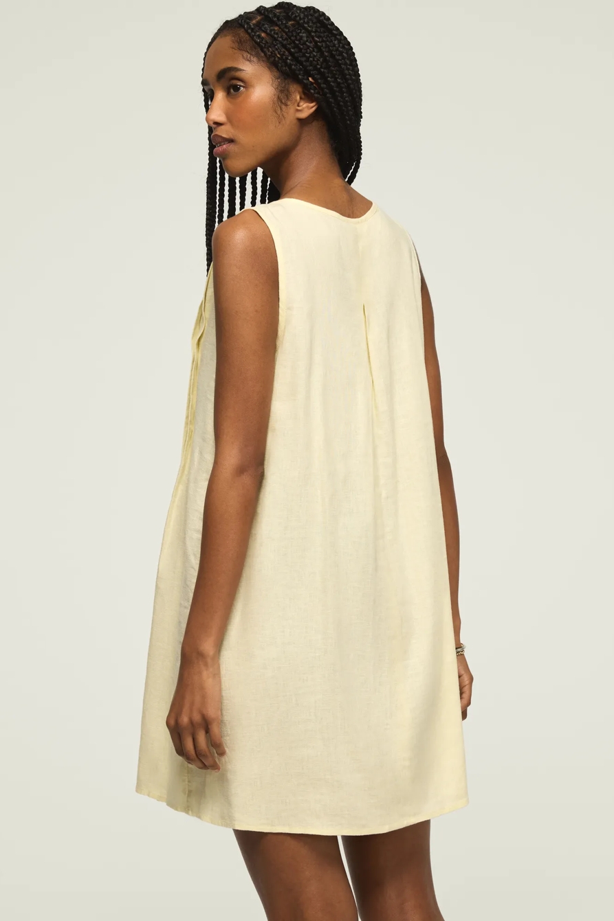 PLEATED TIE NECK MINI DRESS, image 3