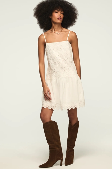 FESTIVAL LACE MINI DRESS, image 1