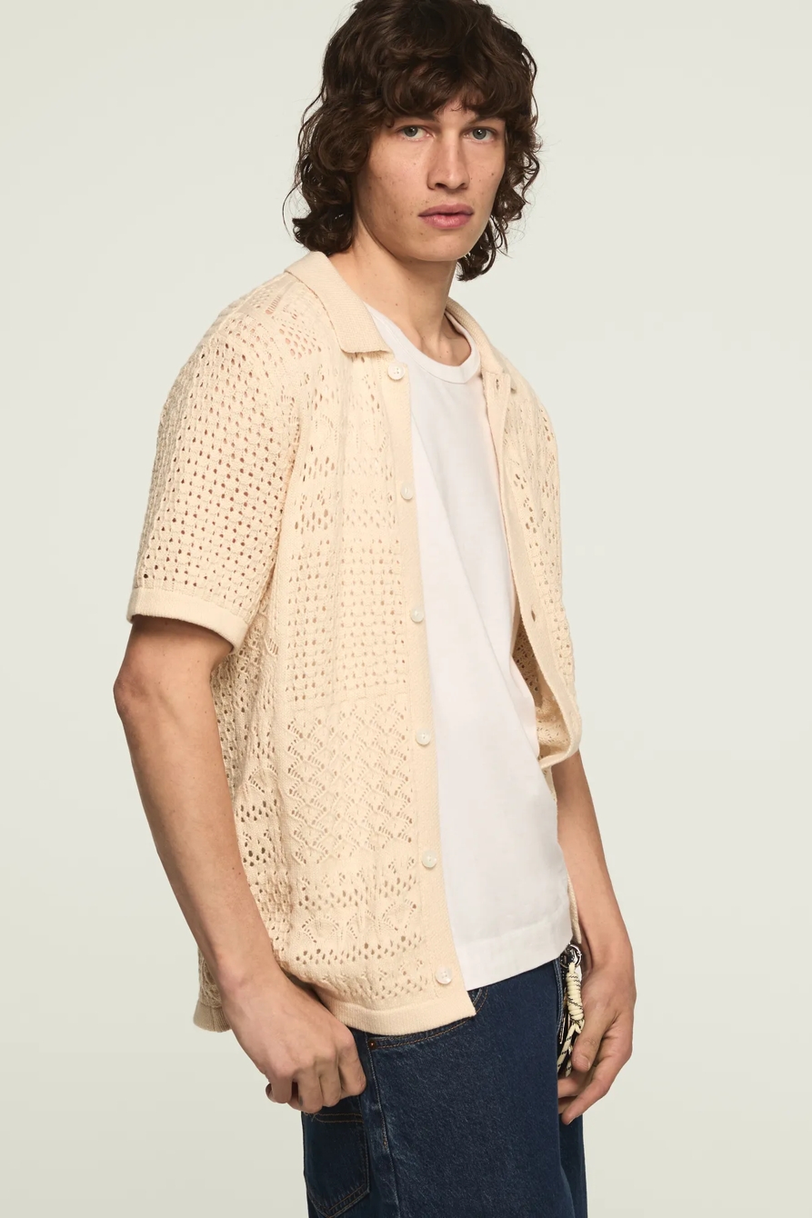 GRANNY SQUARE BUTTON DOWN SWEATER, image 5