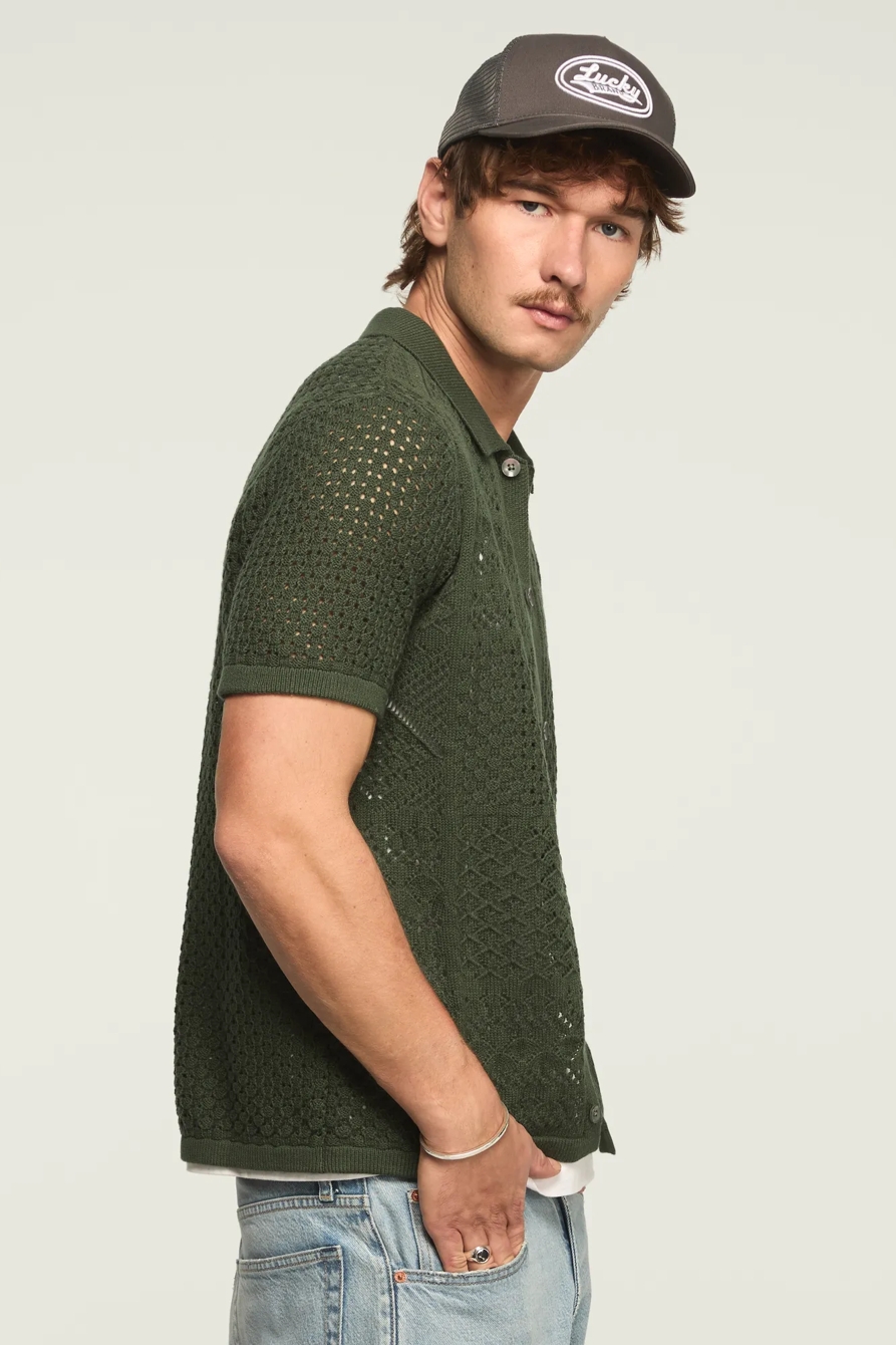 GRANNY SQUARE BUTTON DOWN SWEATER, image 4