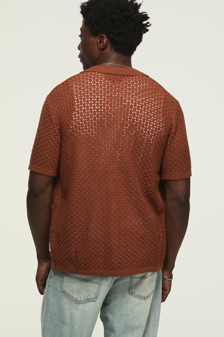 GRANNY SQUARE BUTTON DOWN SWEATER, image 3