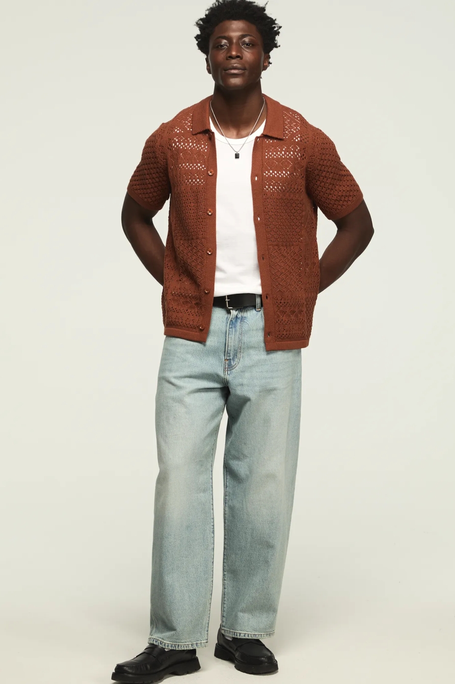 GRANNY SQUARE BUTTON DOWN SWEATER, image 5