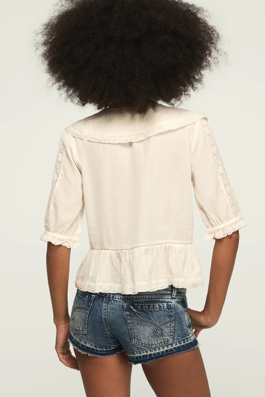 PETER PAN PEPLUM BLOUSE, image 3