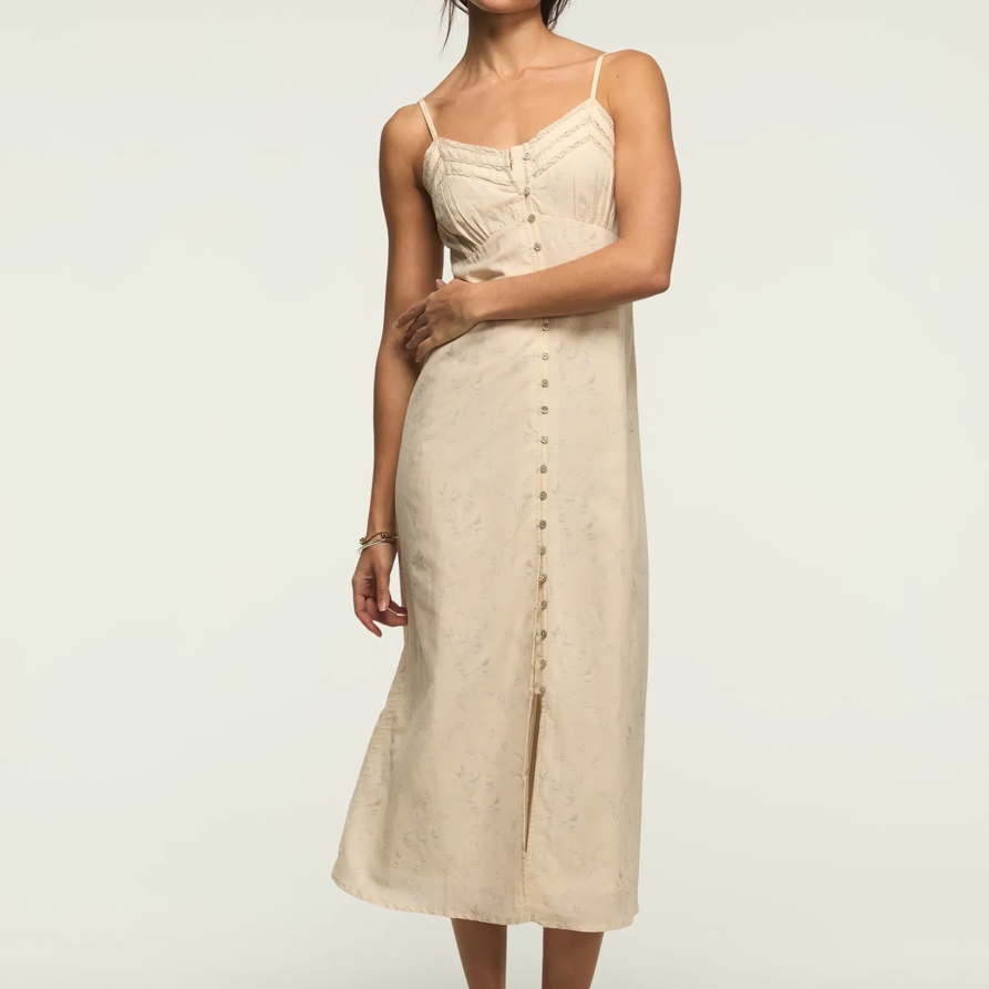 Lucky Brand Festival Lace Trimmed Slip Dress - Women's Clothing Dresses
