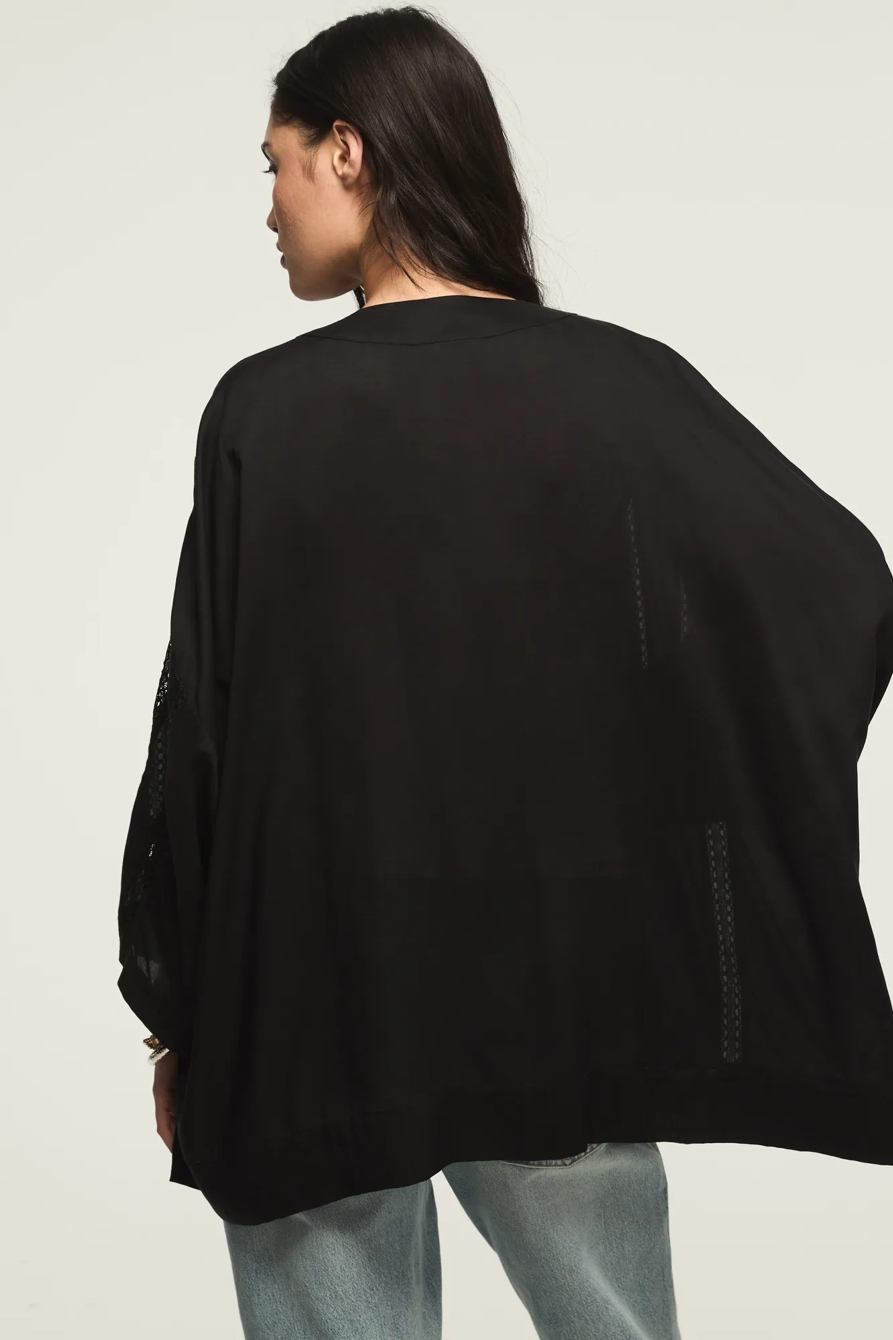 LACE TRIMMED KIMONO, image 3