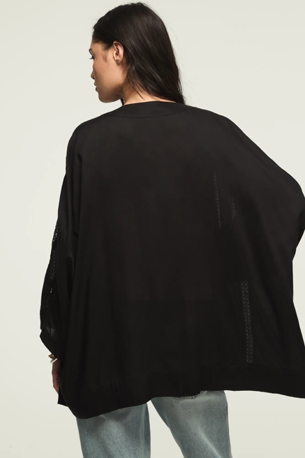 LACE TRIMMED KIMONO, image 3