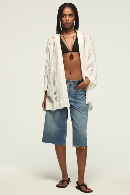 LACE TRIMMED KIMONO, image 2