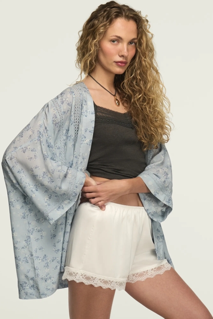 LACE TRIMMED KIMONO, image 4