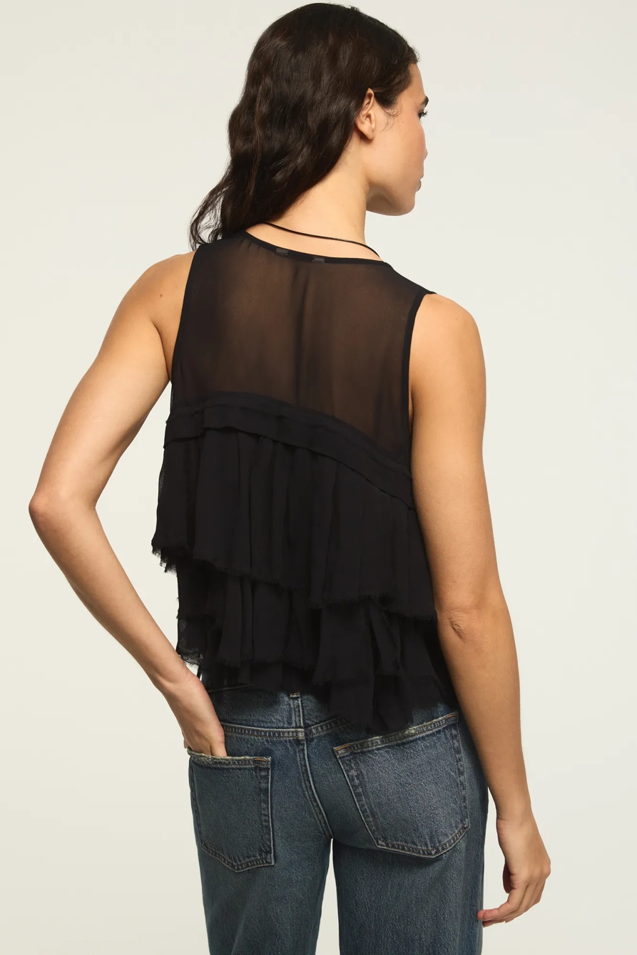 FESTIVAL STUDDED RUFFLE VEST, image 3