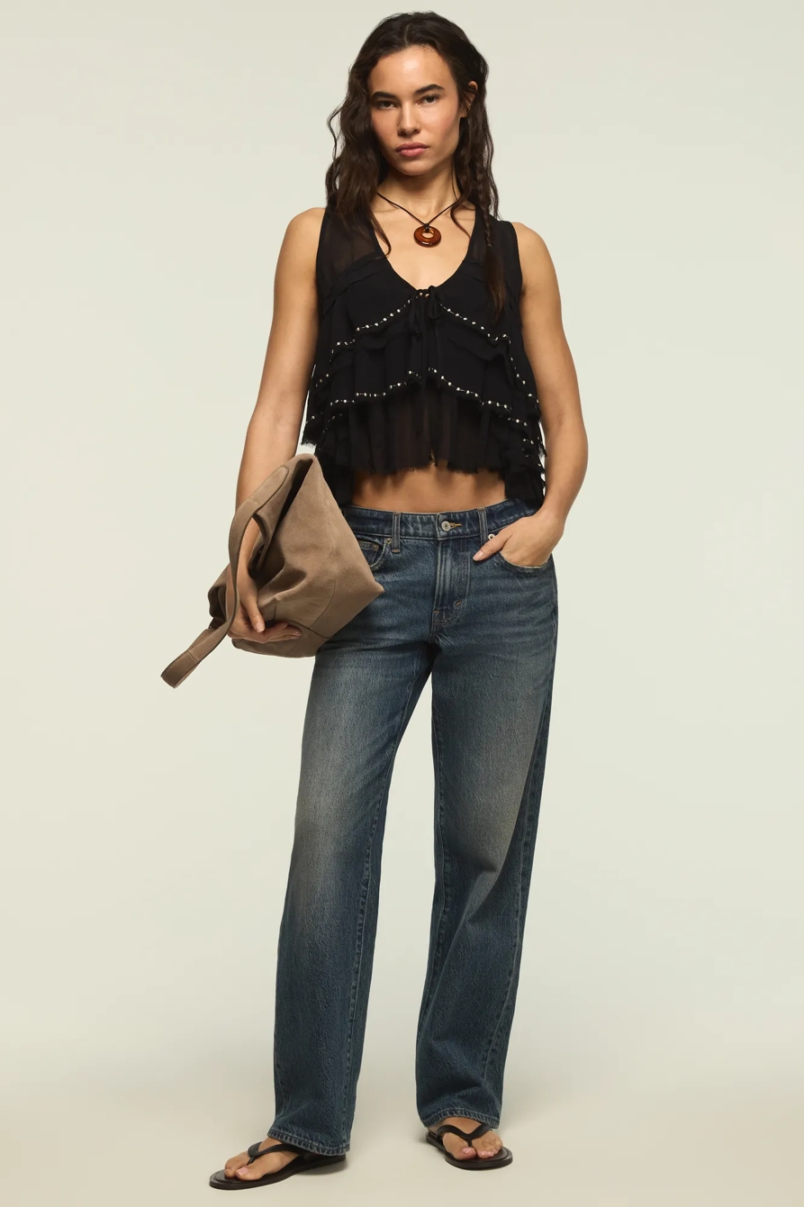 FESTIVAL STUDDED RUFFLE VEST, image 5