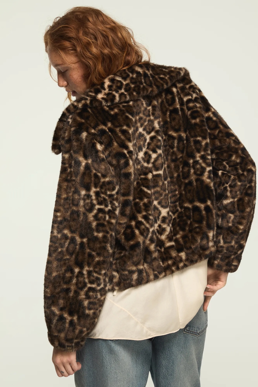 LEOPARD FAUX FUR COAT, image 3