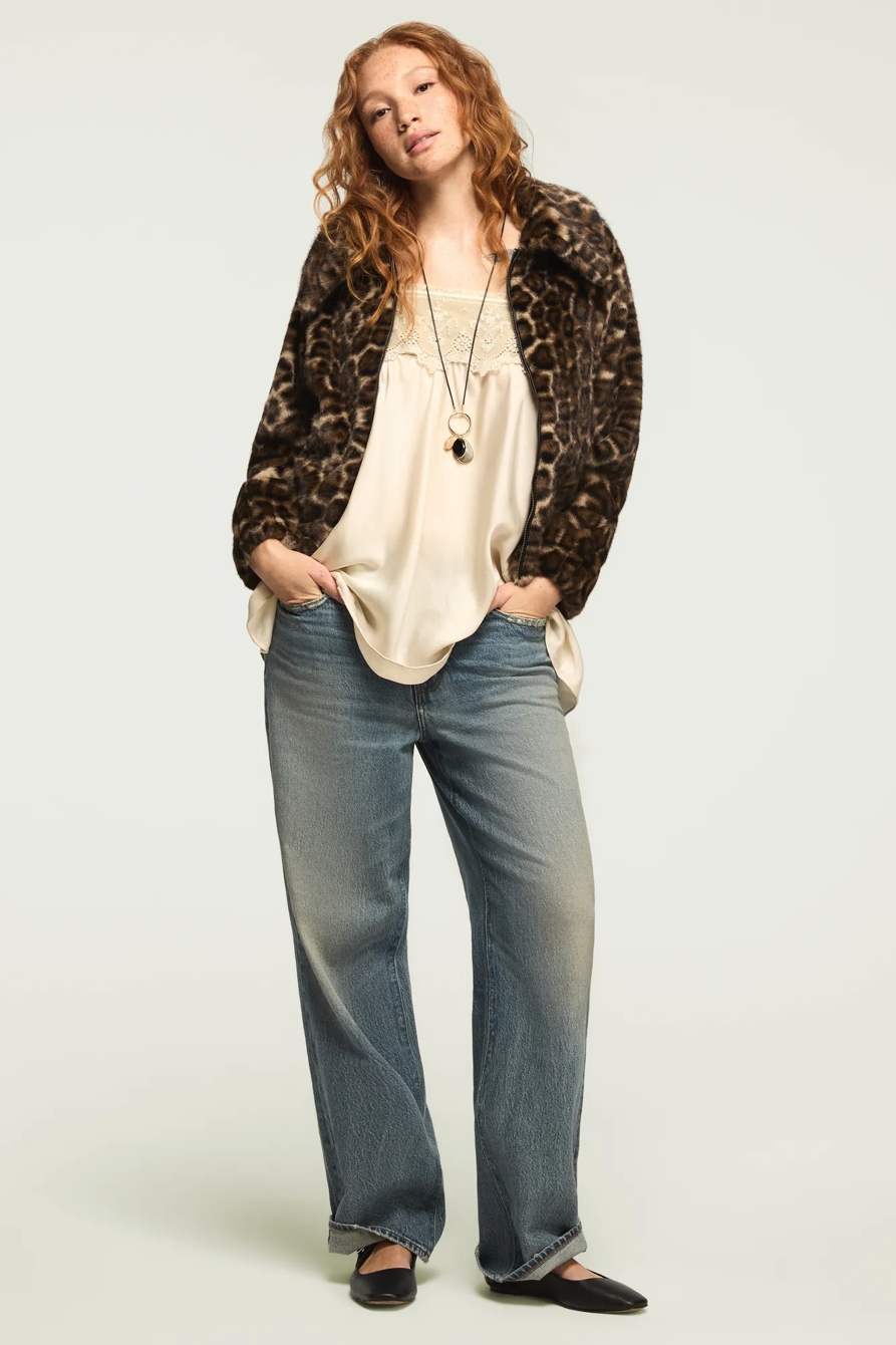 LEOPARD FAUX FUR COAT, image 5