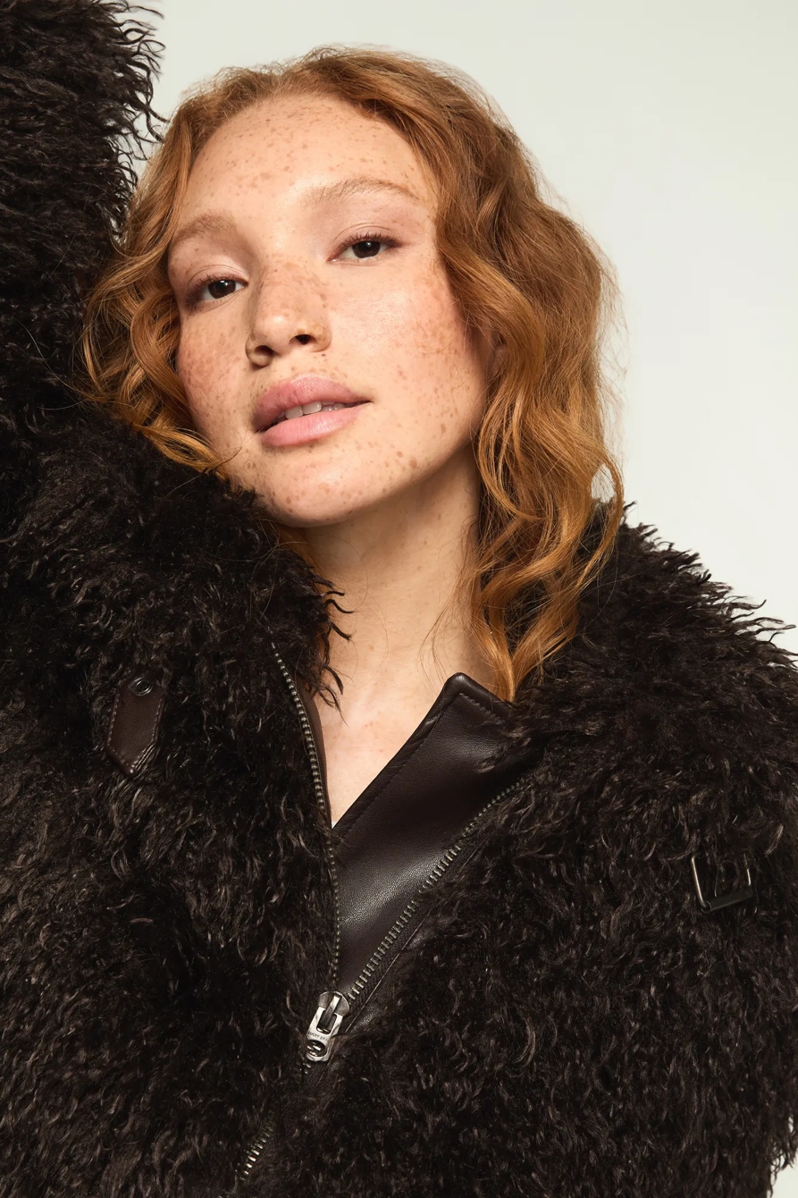 SHAGGY FAUX FUR COAT, image 2
