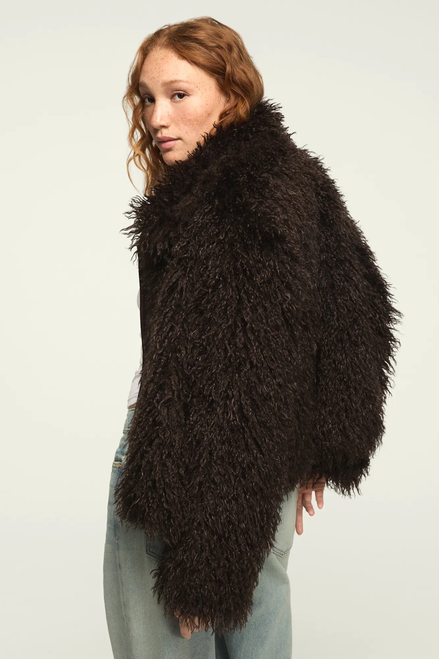 SHAGGY FAUX FUR COAT, image 4