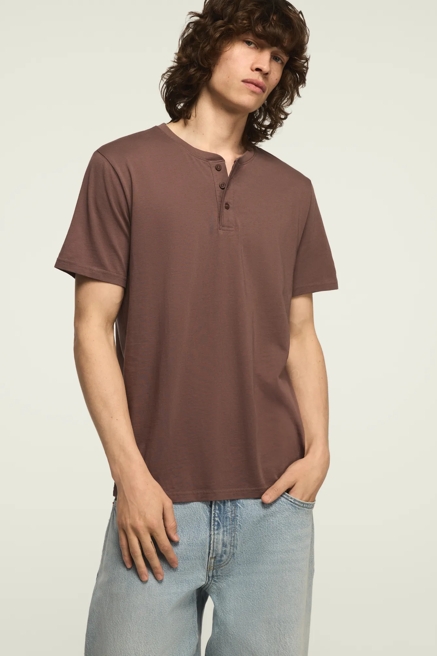 SUPIMA SHORT SLEEVE HENLEY, image 1