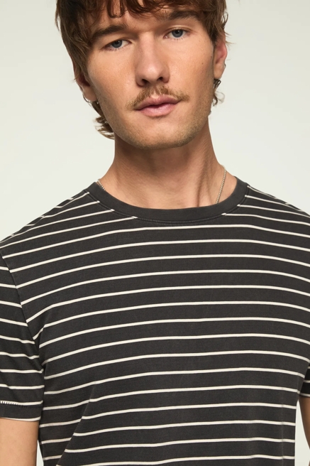 STRIPED SHORT SLEEVE SUPIMA CREW NECK TEE, image 2